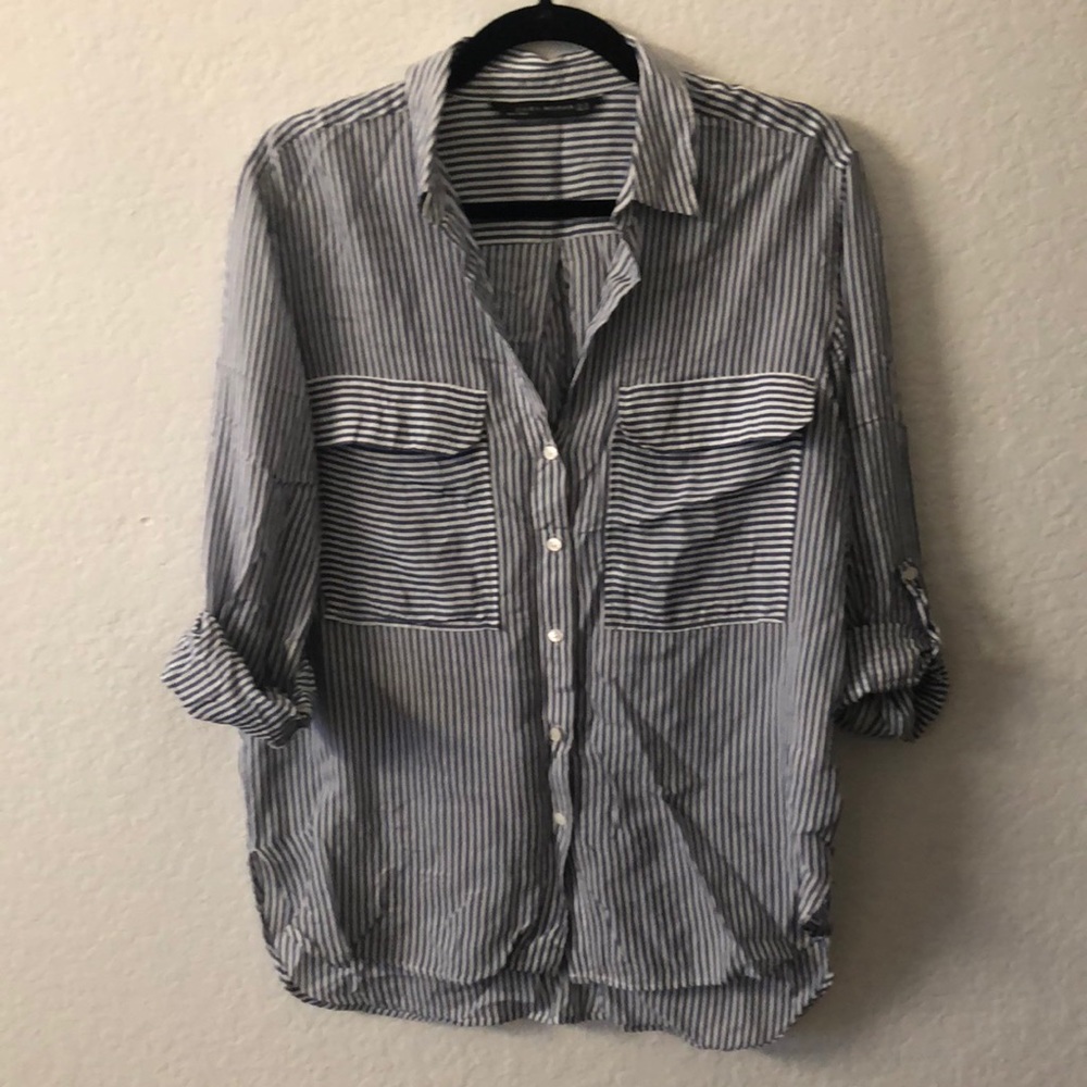 Striped Zara Button Down